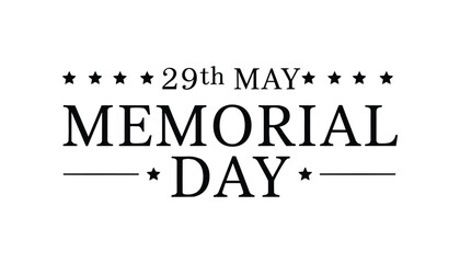 Happy Memorial Day American holiday vector illustration on white background
