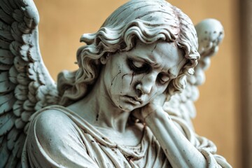 Obraz premium Close-up of a beautiful statue of an angel