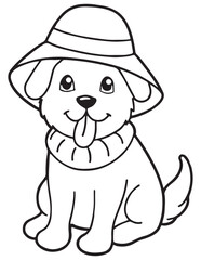 cute cartoon dog coloring pages