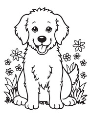 cute cartoon dog coloring pages