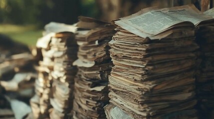 Aged Stacks of Forgotten Chronicles: A Glimpse into Literary History