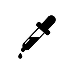 Laboratory Dropper with Liquid Sample for Science and Medicine