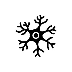 Neuron with Dendrites and Axon Nervous System Medical Illustration