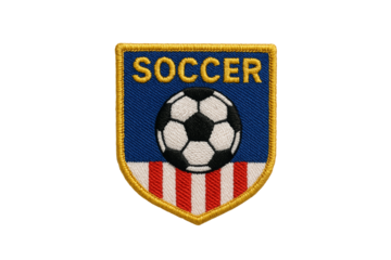 Soccer Shield Patch Isolated on Transparent Background