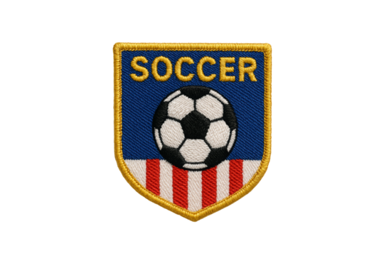 Soccer Shield Patch Isolated on Transparent Background