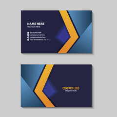 Modern Business Card Design with Geometric Shapes and Gradient Colors