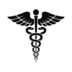 Caduceus Medical Emblem vector Art & Illustration