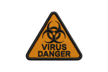 Virus Danger Patch Icon on Transparent Background