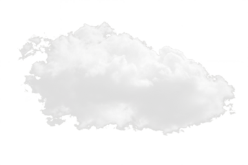 Fluffy Cloud PNG with Transparent Background