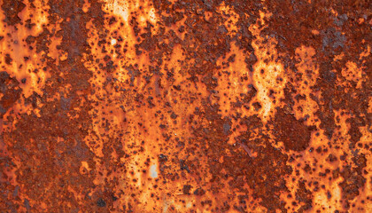 Rusty Metal Texture Close-Up – Corrosion and Flaky Surface Detail