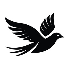 Fototapeta premium Bird in flight silhouette logo 