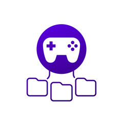 game data icon with folders