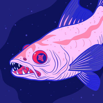 Detailed vector illustration of the Candiru (vampire fish), showcasing its unique anatomy. Ideal for educational, scientific, and creative projects.

