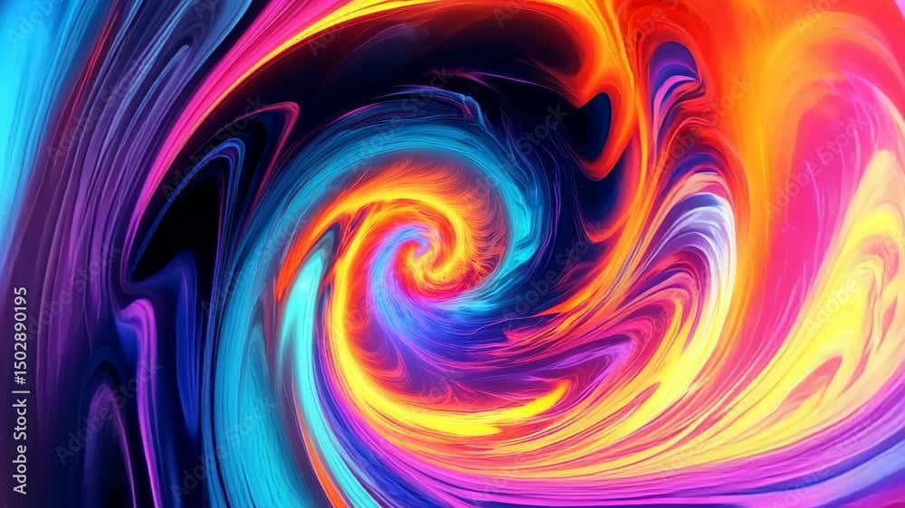 Wall mural vibrant abstract swirl background with dynamic colors and motion