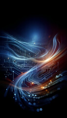 Fototapeta premium Blue abstract technology energy background