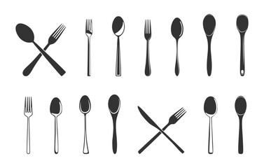 Crossed spoon svg, Crossed spoon silhouette, Crossed spoon and fork svg, Spoon svg, Fork svg, Spoon silhouette. 
