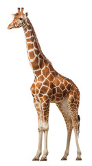 Obraz premium Transparent PNG of a Giraffe – Isolated on White Background