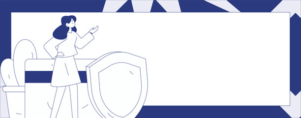 Online shopping payment security character flat vector concept operation hand drawn illustration
