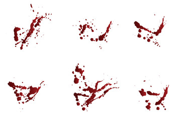 Handmade splatter gradient red blood ink background