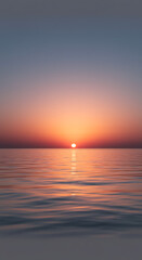 Obraz premium Serene Ocean Sunset Tranquil Water Vibrant Sky Calm Seascape