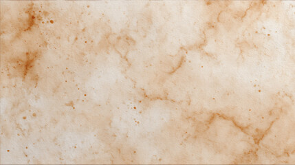 Fototapeta premium Light beige textured surface with subtle brownish stains and marbling, resembling aged or weathered paper.