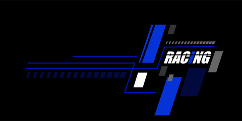 racing team trendy fashionable vector t-shirt and apparel design, typography, print, poster. Global swatches.
