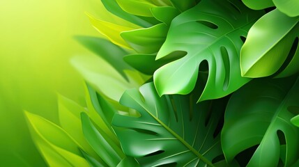 Lush Green Foliage Creating a Vibrant Tropical Backdrop