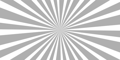 Ray sun light. Sunburst background. Radial circle line. Pattern starburst. Comic beam lines. Sun effect rays. Abstract firework. Concentration stripe. Cartoons lightning style. Vector illustration