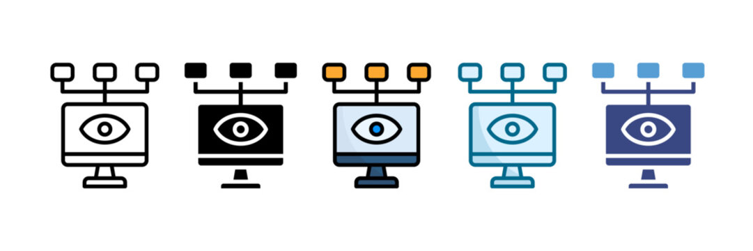 Network Monitoring Icon Set Multiple Style Collection