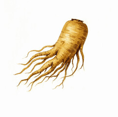 Rooted Essence Wash a ginseng root isolated watercolor vector illustration svg