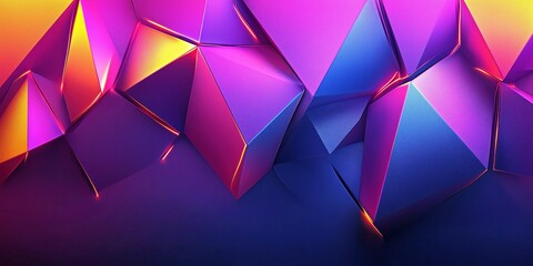Colorful Geometric Shapes Create an Abstract 3D Background Design