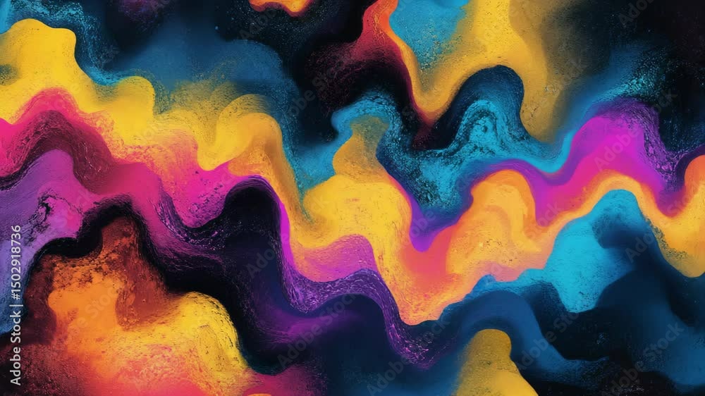Wall mural vibrant abstract background with dark grainy texture and bright color gradient