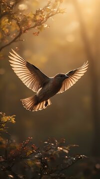 A digitally manipulated image showing a serene sunset over a body of water, with numerous bubbles floating and reflecting the fading light.