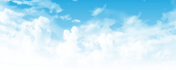 Abstract Backdrop Air Nature View Wallpaper Landscape. Beautiful Blue Sky Image. Vector Art