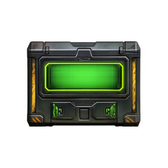 Fototapeta premium Futuristic Green Screen Tech Box - Sci-Fi User Interface Element
