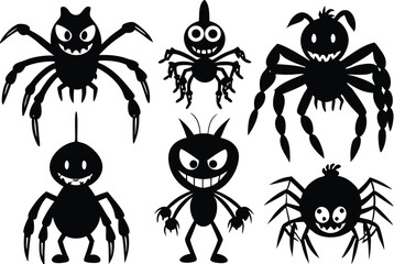 Adobe Illustrator Artwork Insect Insects ant ants emmet pismire banner Vector, vector set silhouette  Insects Flat Icons Set

