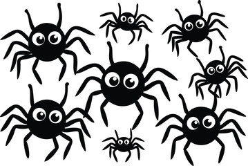 Adobe Illustrator Artwork Insect Insects ant ants emmet pismire banner Vector, vector set silhouette  Insects Flat Icons Set

