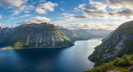 Obraz premium Mountain Lake Landscape View