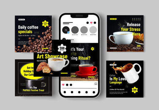 Coffee Shop Social Media Post Design