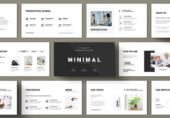 Modern Minimal Presentation Template Layout for Business and Corporate Use