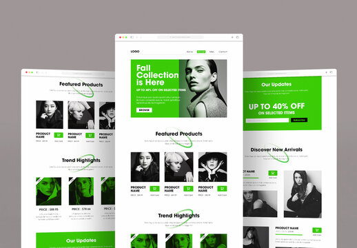 Modern Fashion Email Newsletter Template For Promotional Product