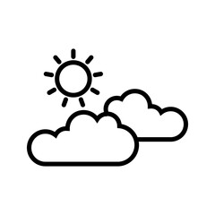 cloudy icon with white background vector stock illustration