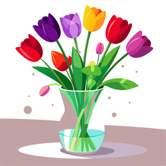 tulips in vase
