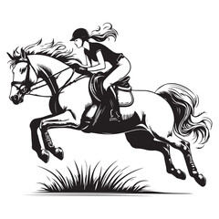 horse racing image vector