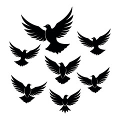 Silhouette of Birds in Flight – Symbol of Freedom, Peace, and Artistic Expression