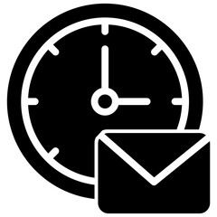 mail time solid icon	