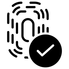 fingerprint scanner solid icon	
