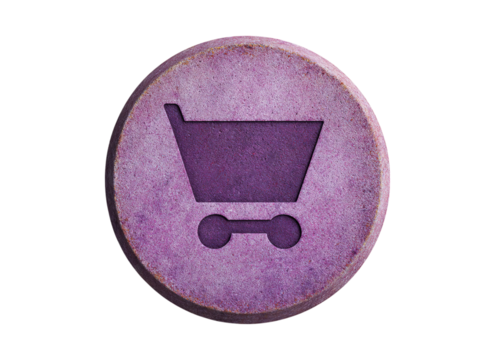 Add to cart button grunge purple, web element