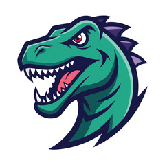 Strong and bold T-Rex mascot logo cartoon version vector illustration