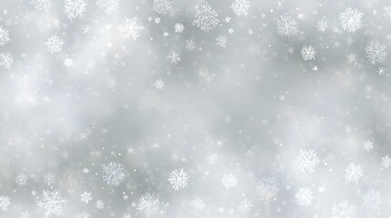 Fototapeta premium Silver Grey Winter Snowflakes Background Soft Sparkle Texture